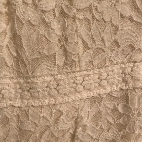 White Lace V-Neck Dress - Picture 2 of 4